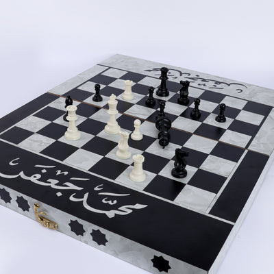 Backgammon Board Double Sided - Marble