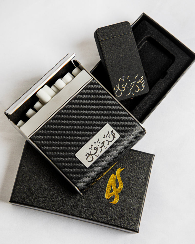 Cigarette box-carbon Fiber black