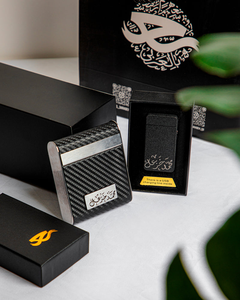 Cigarette box-carbon Fiber black