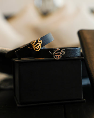 Leather Bracelet - Italian Silver