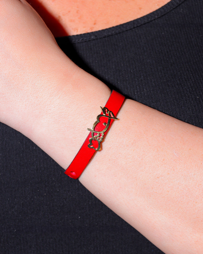 Leather Bracelet - Italian Silver