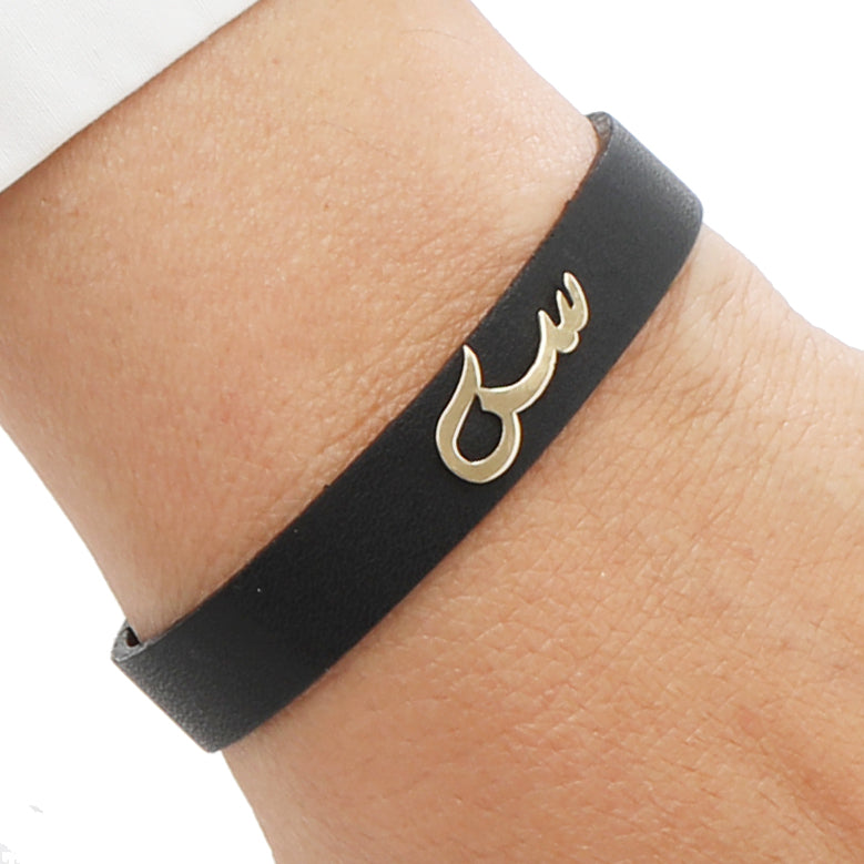 Leather Bracelet - Italian Silver