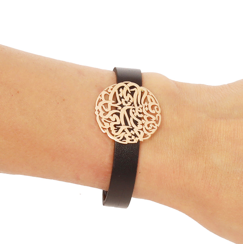 Leather Bracelet - Italian Silver