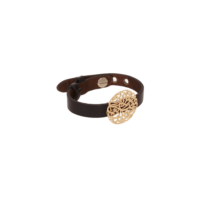 Leather Bracelet - Italian Silver