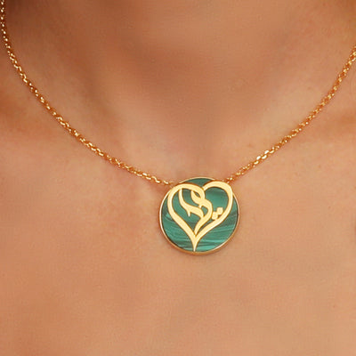 Green Necklace - Italian Silver